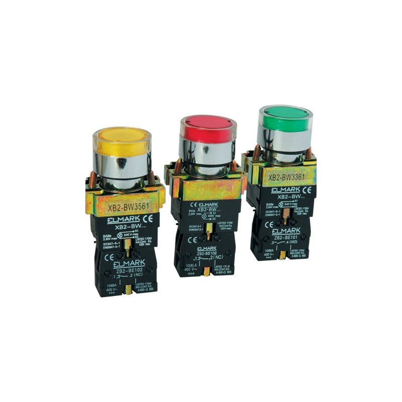 Botão LED EL2-BW 230V IP20 ELMARK